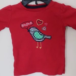 Baby Gap Long Sleeve Birdie Tee sz 12-18